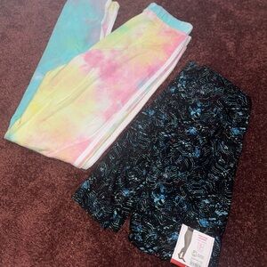 Leggings set (tie dye and techno)